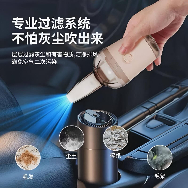 Desk Vacuum - Ergonomic Small Vacuum Cleaner for Precise Cleaning of Office Surfaces, Electronics, and Crevices, Featuring Powerful Turbo Suction, 360-Degree Operation, and Ample Storage in Stylish Pi - Image 5