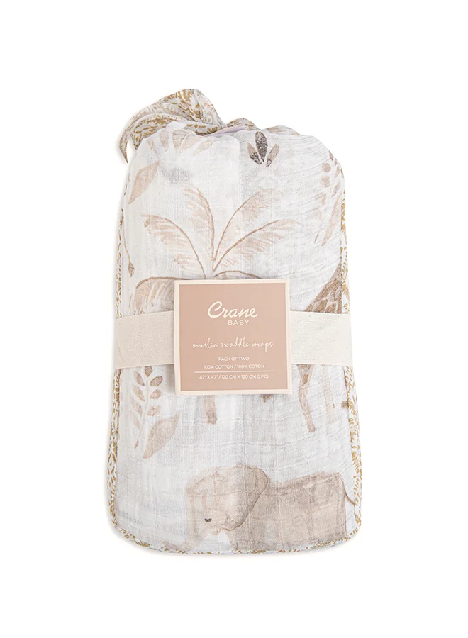 كرين بيبي قطعتان لفافات كيندي للقماط