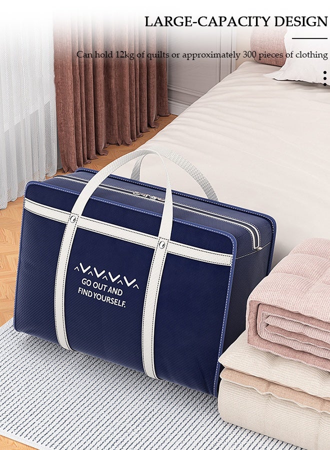 DUNISO Foldable Moving Storage Bags, Multi-Purpose Clothes Organizers Tote With Reinforced Handles, Heavy-Duty Collapsible Storage Pouch With Secure Zippers For Home Bedroom, Moving House, Travel - Image 5