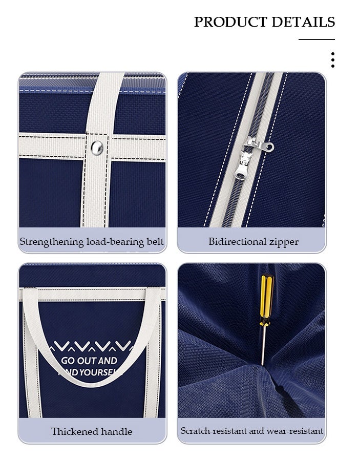 DUNISO Foldable Moving Storage Bags, Multi-Purpose Clothes Organizers Tote With Reinforced Handles, Heavy-Duty Collapsible Storage Pouch With Secure Zippers For Home Bedroom, Moving House, Travel - Image 3