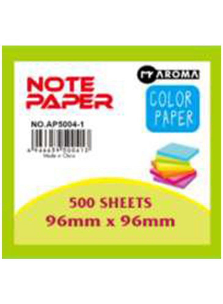 أروما ملاحظات لاصقة ملون حزمة 500 ورقة  96x96 مم ورق ملاحظات ملون صغير الحجم مثالي لتنظيم المكتب - Image 1