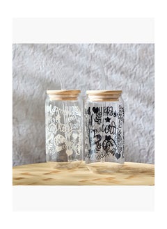 Home Box Zen Borosilicate 4-Piece Kind Mason Jar with Straw Set -  - Image 1