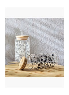 Home Box Zen Borosilicate 4-Piece Kind Mason Jar with Straw Set -  - Image 5