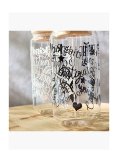 Home Box Zen Borosilicate 4-Piece Kind Mason Jar with Straw Set -  - Image 3