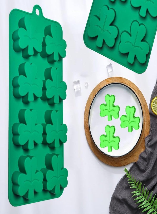 Apiocmy 3Pcs Shamrock Silicone Mold - Shamrock Candy Mold, Food-Grade Flexible Non-Stick Molds for Chocolate, Candies, Ice Cubes & DIY Crafts (Green） - Image 4