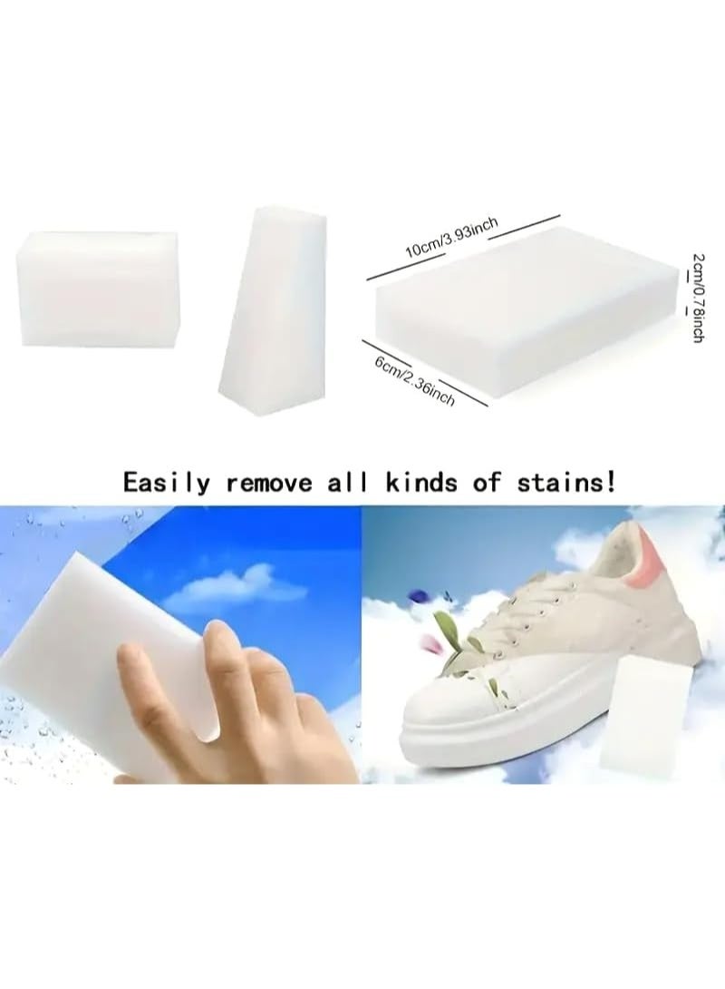 MXM Magic Sponge Eraser, 50 Packs Melamine Sponge-Foam, Multi-Functional Household Cleaning Non-Scratch Scrub Pads for Kitchen, Bathroom, Tub, Sink, Furniture, Car, Walls (50 Pcs) - Image 2