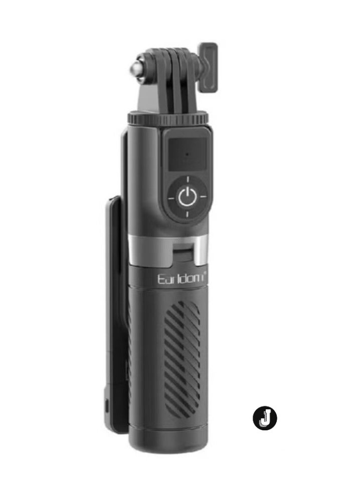 JAJEEK Bluetooth Remote Control Monopod Selfie Stick & Mini Tripod with Fill Light – Ideal for Live Broadcasting, Vlogging, Photography, and Selfies – Compact & Versatile, Black  - Image 1