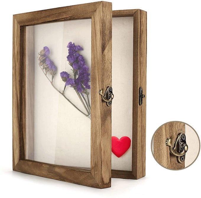 SHADOW BOX FRAME 8 X 10 SHADOWBOX DISPLAY CASE PICTURE FRAME WITH LINEN BACK MEMORABILIA BOUQUET MEDALS MILITARY PHOTOS MEMORY BOX