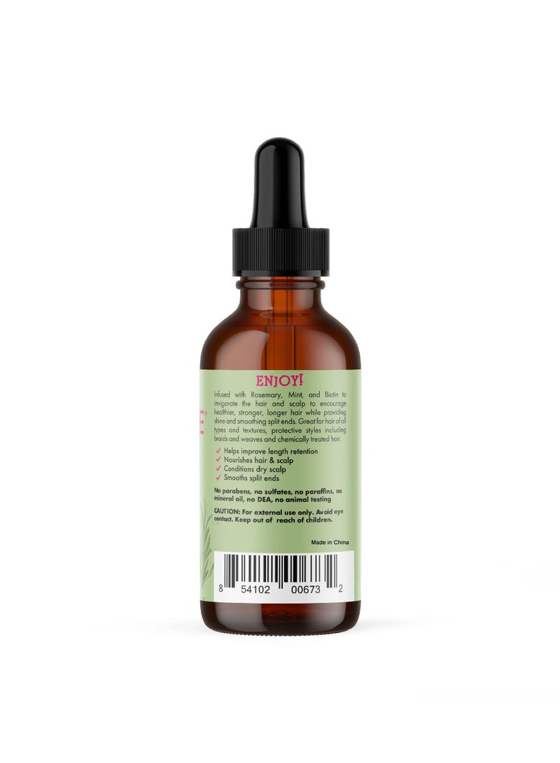 cyla Rosemary Mint Scalp and Hair Strengthening Oil Organic Natural Nourishing Treatment Essential Oil for Skin and Stimulate Hair Growth and Improve Blood Circulation and Strengthen Hair 59ML - Image 2