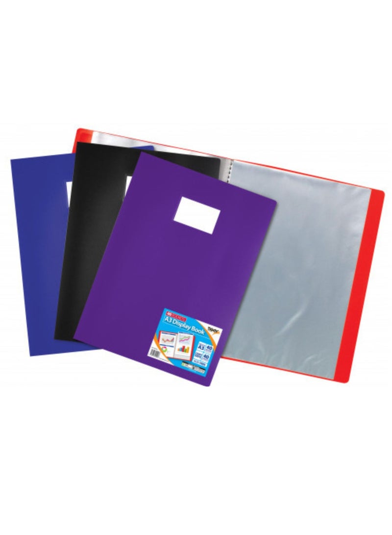 TIGER A4 DISPLAY BOOK 100 POCKET ASSTD - Image 1