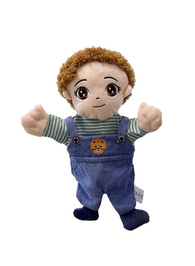 Yiwu New Curly Hair Family Hand Doll Plush Toy Figure Finger Doll Cross-border Doll Father Wholesale