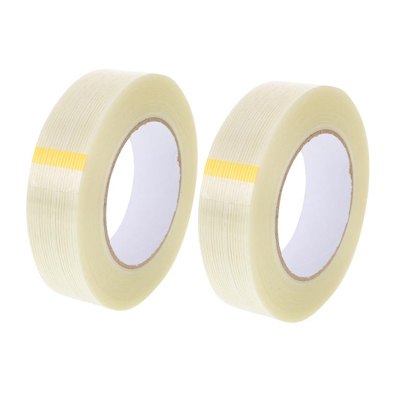 Black White Striped Fiber Reinforced Tape for Tarp Repair Mounting Industrial Use - Image 1