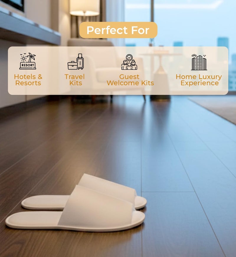 clayherbs (25 Pair Set Disposable Slippers | Washable Slippers | Non-slip | Closed Toe | House Guest Slippers | Bulk Pack for Hotel and Spa | Indoor Slipper - Image 4