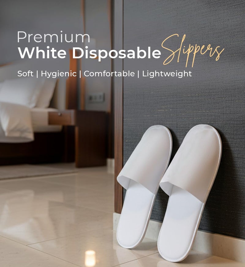 clayherbs (25 Pair Set Disposable Slippers | Washable Slippers | Non-slip | Closed Toe | House Guest Slippers | Bulk Pack for Hotel and Spa | Indoor Slipper - Image 2