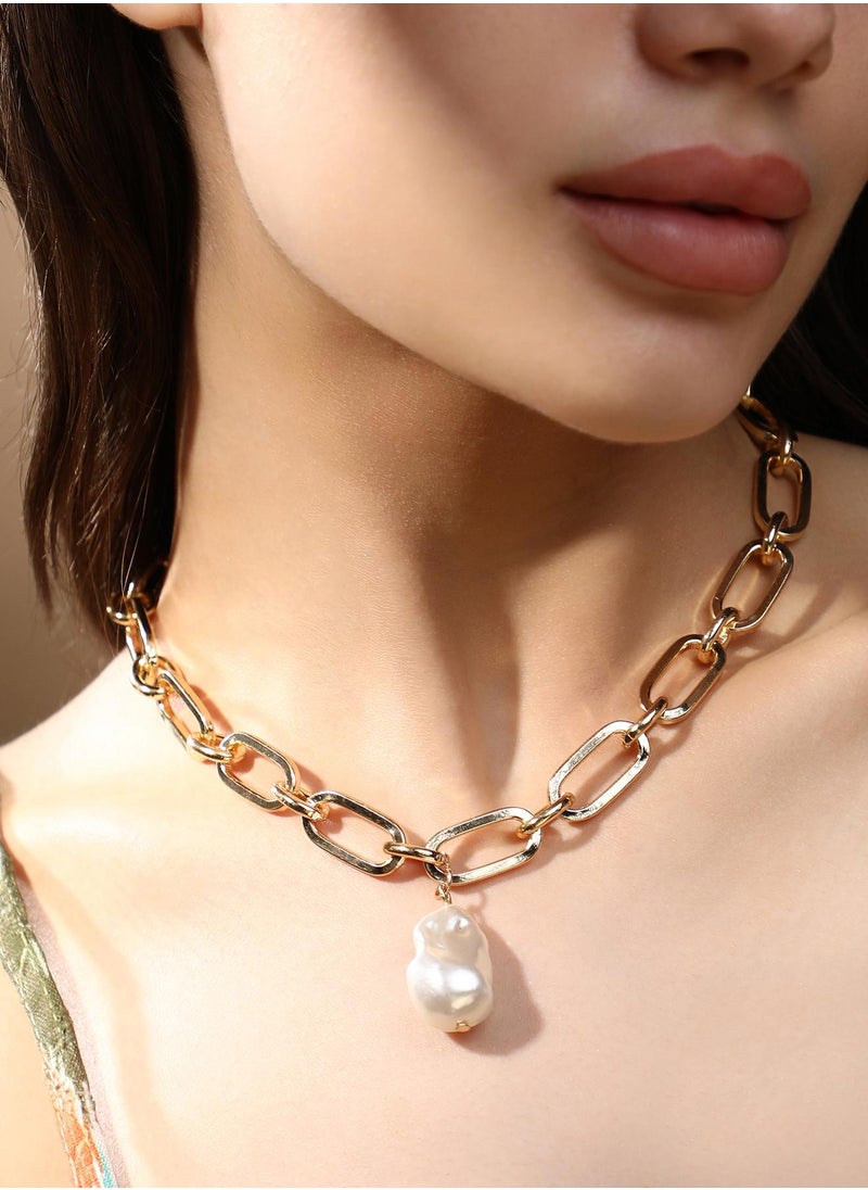 سوهي Women's The Dented-Perla Chain Necklace  - Image 3