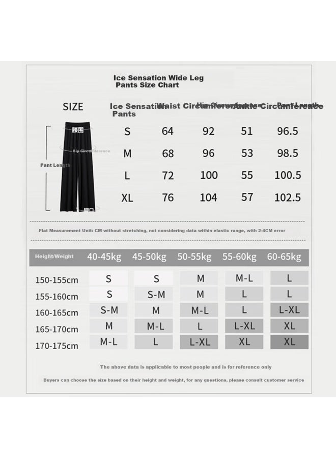 Hipanda Women's Panda Casual Ice Silk Wide Leg Thin Comfortable Loose-fit Sports Pants Black XL - Image 4