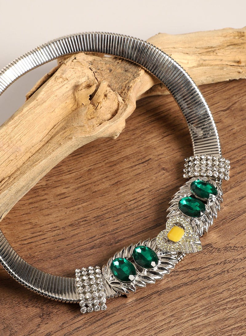 SOHI Designer Statement Stone Artificial Necklace Jewellery  - Image 4