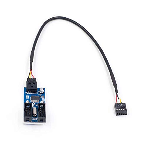 RGEEK 9pin USB Header Male 1 to 2 Female Extension Cable Card Motherboard 9-Pin USB HUB USB 2.0 9 pin Connector Adapter Port Multilier - Image 1