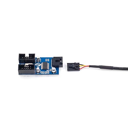 RGEEK 9pin USB Header Male 1 to 2 Female Extension Cable Card Motherboard 9-Pin USB HUB USB 2.0 9 pin Connector Adapter Port Multilier - Image 3