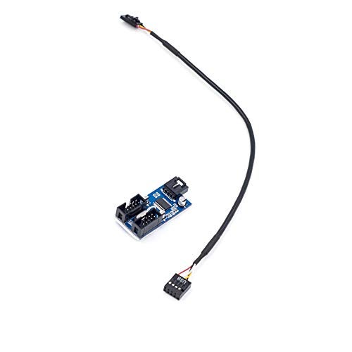 RGEEK 9pin USB Header Male 1 to 2 Female Extension Cable Card Motherboard 9-Pin USB HUB USB 2.0 9 pin Connector Adapter Port Multilier - Image 4