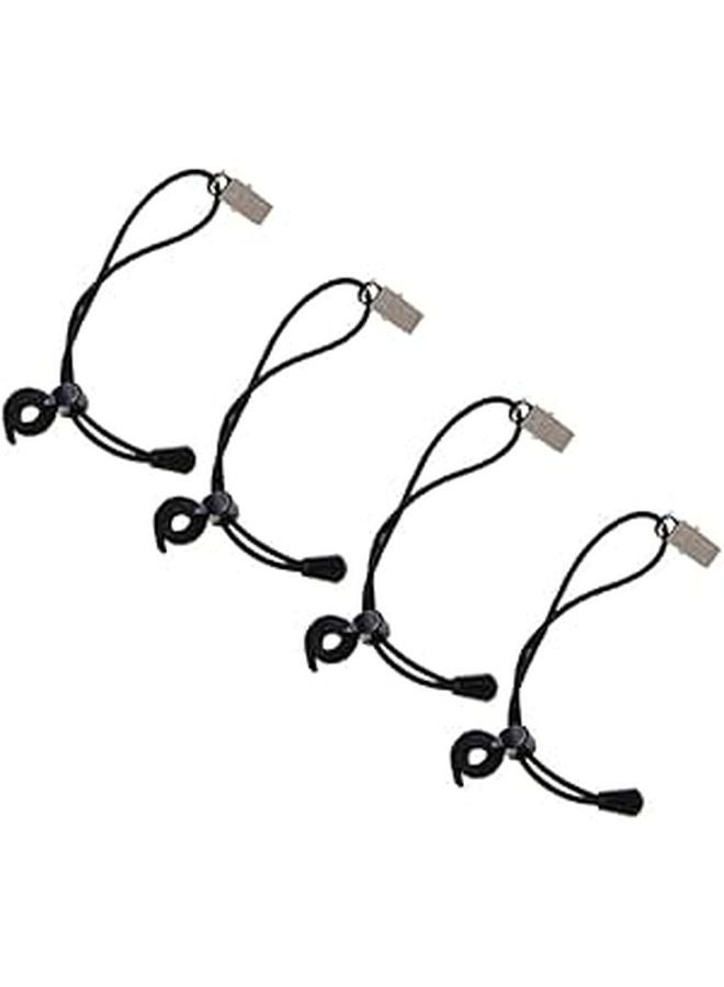 4 Pcs Windproof Photography Backdrop Clip Set Black Nylon for Studio Background Support - Image 1