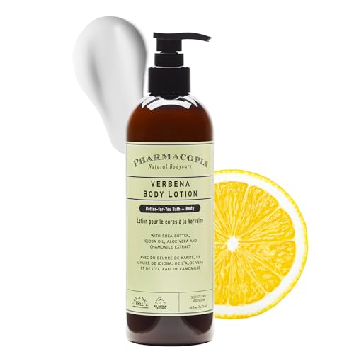 Pharmacopia Verbena Body Lotion - Hydrating Natural Moisturizer with Aromatherapy Benefits - Cruelty-Free Vegan Skin Care - Shea Butter, Aloe Vera, and Jojoba Oil - Lotion for Dry Skin, 16 oz - Image 1