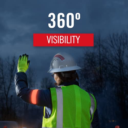 Coast SH300 Full Brim Safety Hard Hat with Directional Reflective Arrows White, 1 Count (Pack of 1) - Image 2