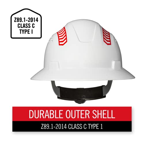 Coast SH300 Full Brim Safety Hard Hat with Directional Reflective Arrows White, 1 Count (Pack of 1) - Image 5
