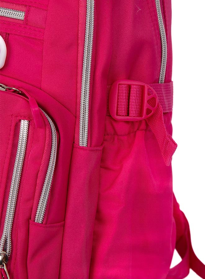 بريما شنطه مدرسيه 18" وردي بطبعة كرتون مع مقلمه مجاناً | شنطه مدرسيه مقاس 18 بنات، جيوب واسعة للكتب واللوازم، مقبض مبطن ونِسج معزز وسحّاب سلس مثالي للاطفال - Image 2