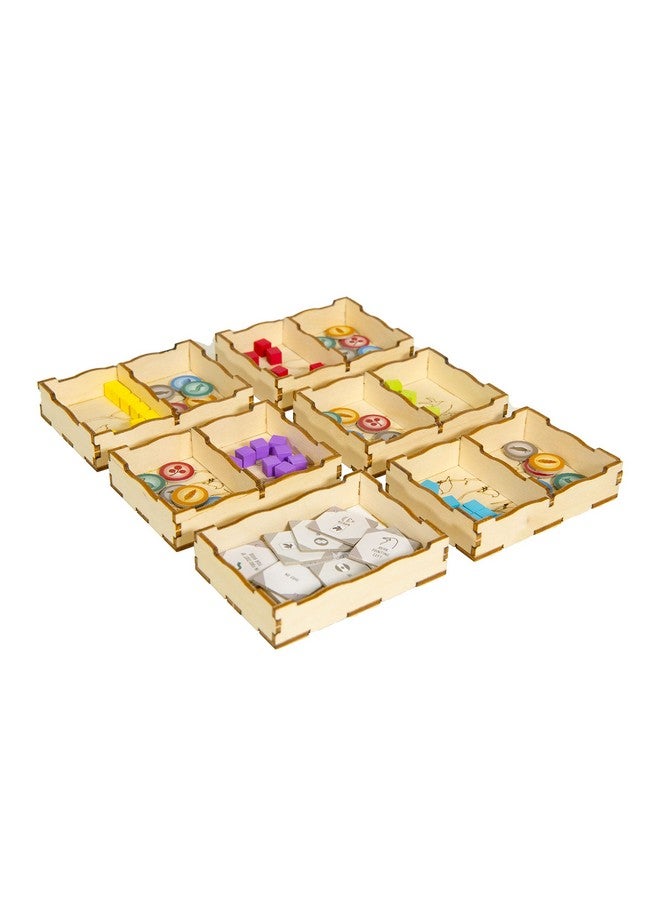 The Broken Token Game Organizer Compatible with Wingspan - Wooden Game Organizing Box with Multiple Trays - Image 5