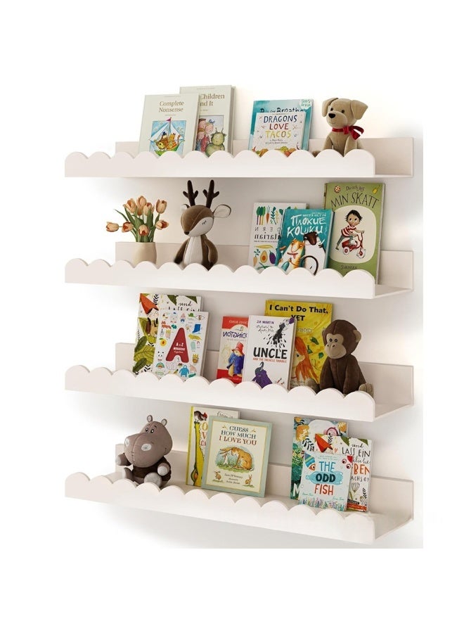 ميكسد 4 أجهزة كمبيوتر شخصية عائمة الرفوف الزاوية - الجدار المثبتة الرفوف المعدنية للديكور المنزلي في غرفة النوم، غرفة المعيشة، الحمام، المطبخ، المكتب - Image 1