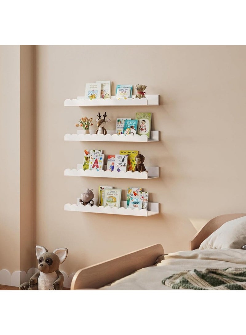 ميكسد 4 أجهزة كمبيوتر شخصية عائمة الرفوف الزاوية - الجدار المثبتة الرفوف المعدنية للديكور المنزلي في غرفة النوم، غرفة المعيشة، الحمام، المطبخ، المكتب - Image 3