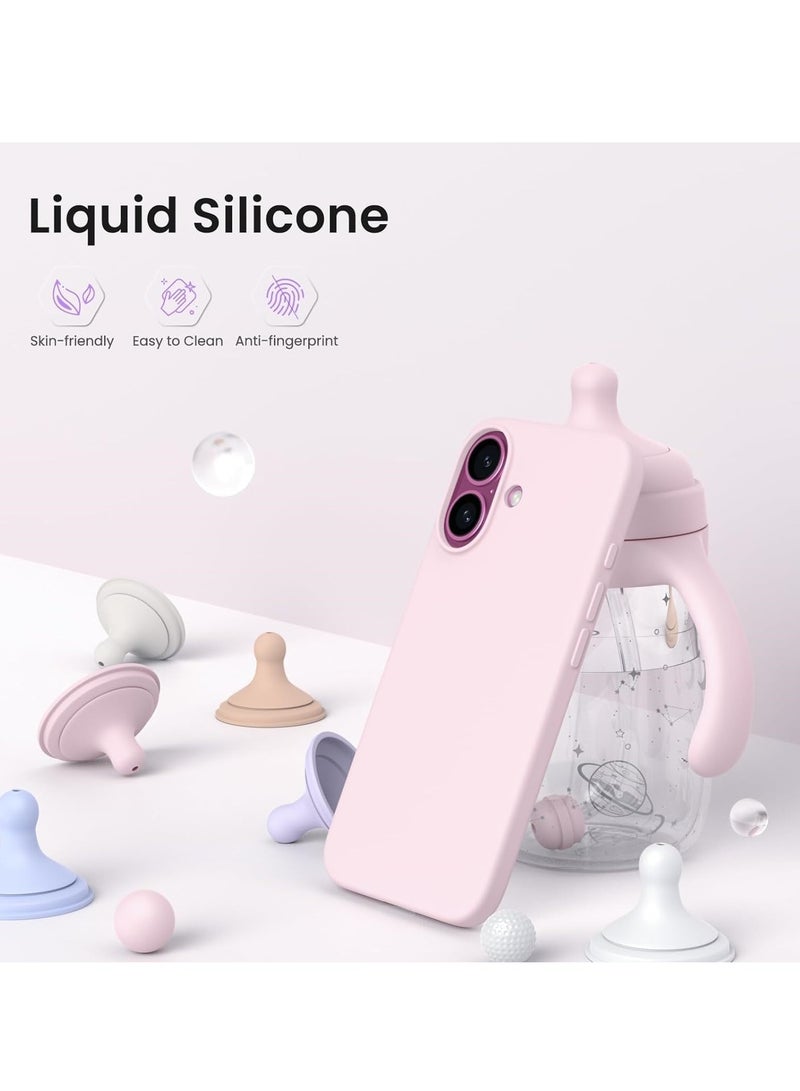 ELTRAZONE Case Compatible with iPhone 16 Plus – Liquid Soft Silicone Shockproof Cover with Microfiber Lining – Full Body Protection & Camera Guard – 6.7-inch (Pink, iP 16 Plus) - Image 4