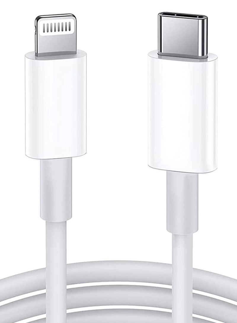 USB C to Lightning Cable 2M [MFi Certified] Compatible with Apple iPhone 14 Pro Max/13/12/11 Pro/X/XS/XR/8 Plus/AirPods Pro,Supports Power Delivery,White - Image 1