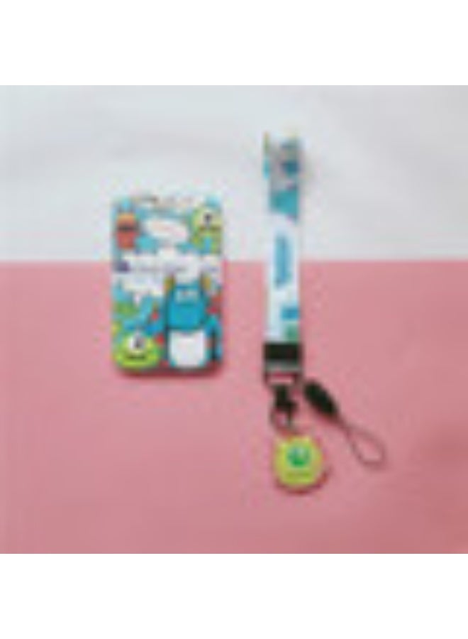 NIBEMINENT 1 - Piece Monster Kpop Photo Card Holder Pendant Key Chain ID Badge Holder ID Card Holder Photo Card Protector for School ID Office ID Access Card for Women Girls