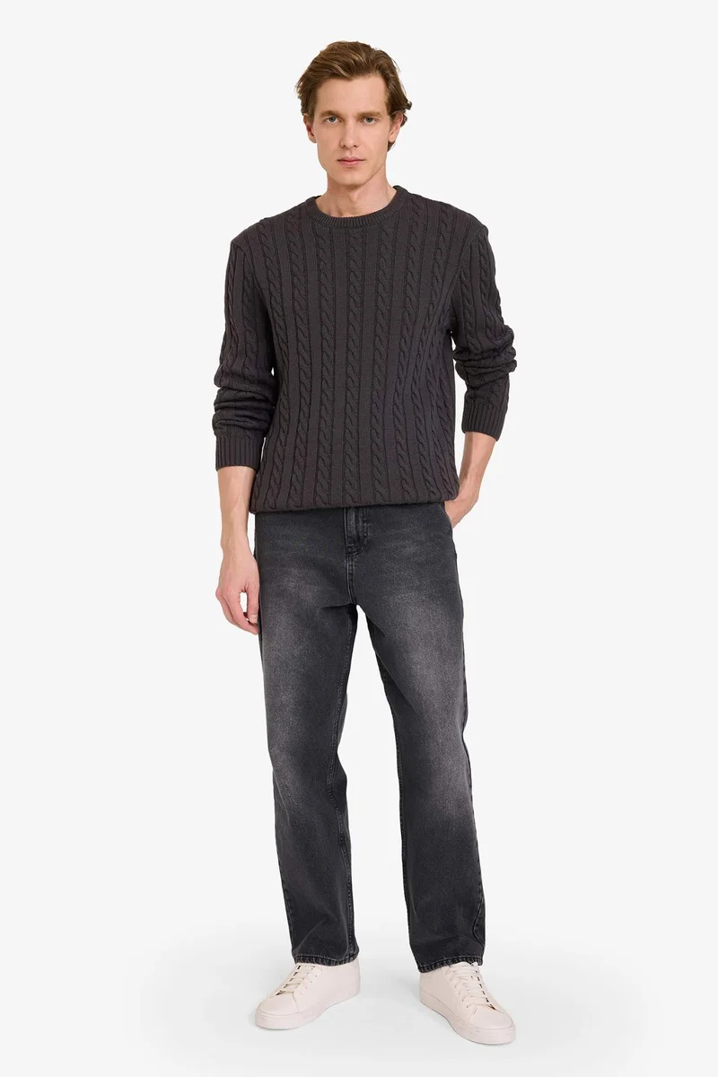 Defacto Standard Fit Zipper Knitwear Pullover