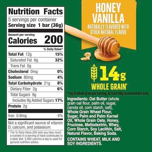 Nature Valley Crispy Creamy Wafer Bars, Honey Vanilla, Whole Grain, 5 Bars, 6.5 oz - Image 2