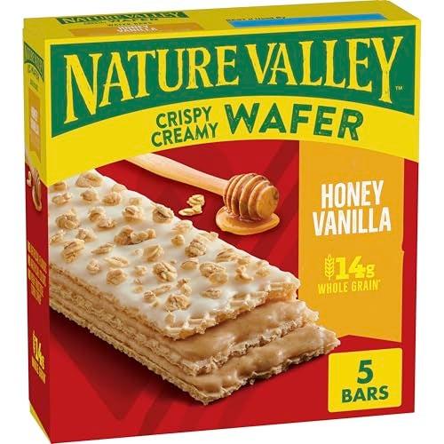 Nature Valley Crispy Creamy Wafer Bars, Honey Vanilla, Whole Grain, 5 Bars, 6.5 oz - Image 1