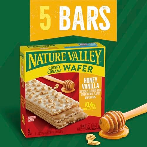 Nature Valley Crispy Creamy Wafer Bars, Honey Vanilla, Whole Grain, 5 Bars, 6.5 oz - Image 3