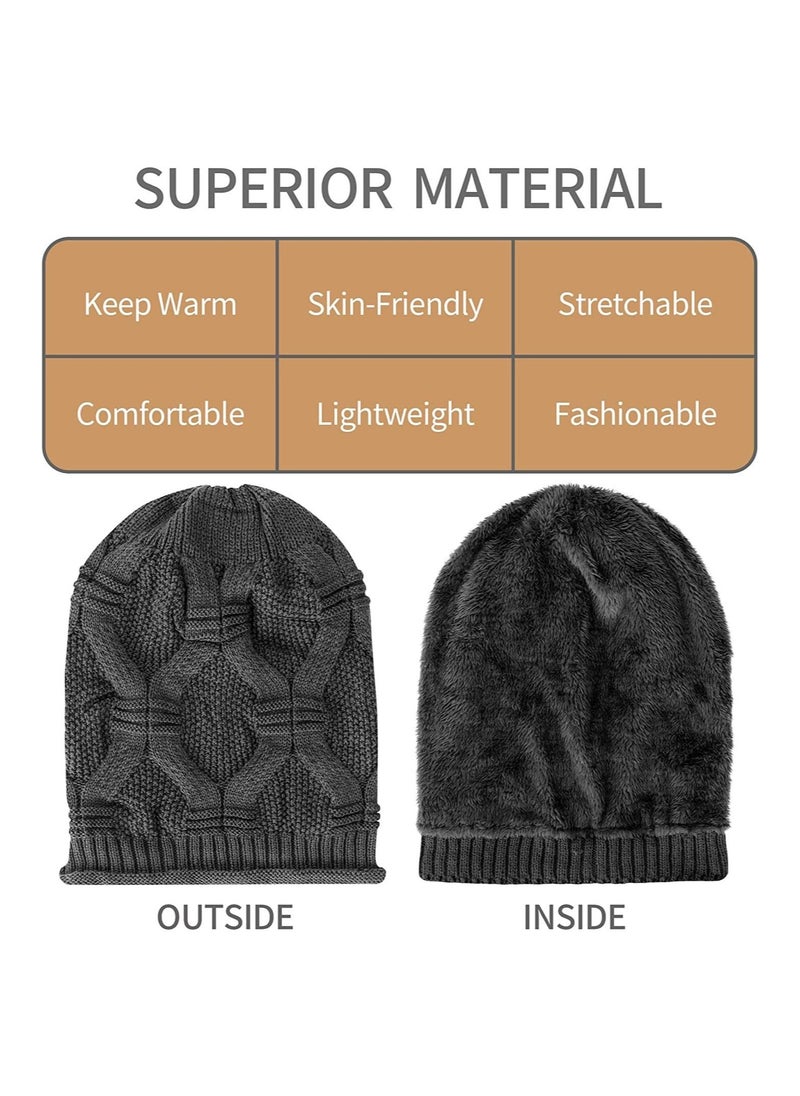 Captaintech 2 Pack Womens Slouchy Beanie Winter Knit Soft Hat for Women and Men  - Image 3