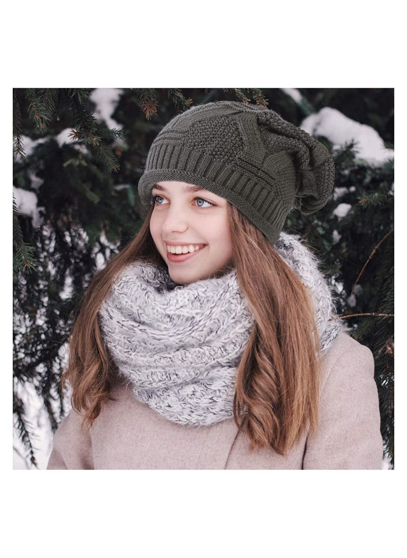 Captaintech 2 Pack Womens Slouchy Beanie Winter Knit Soft Hat for Women and Men  - Image 4