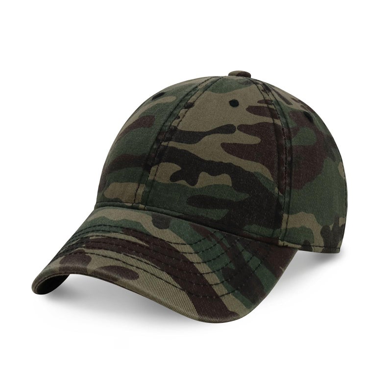 CHOK.LIDS Everyday Premium Dad Hat Unisex Cotton Baseball Cap for Men and Women Adjustable Lightweight Polo Style Curved Brim (Wood Camo) - Image 1