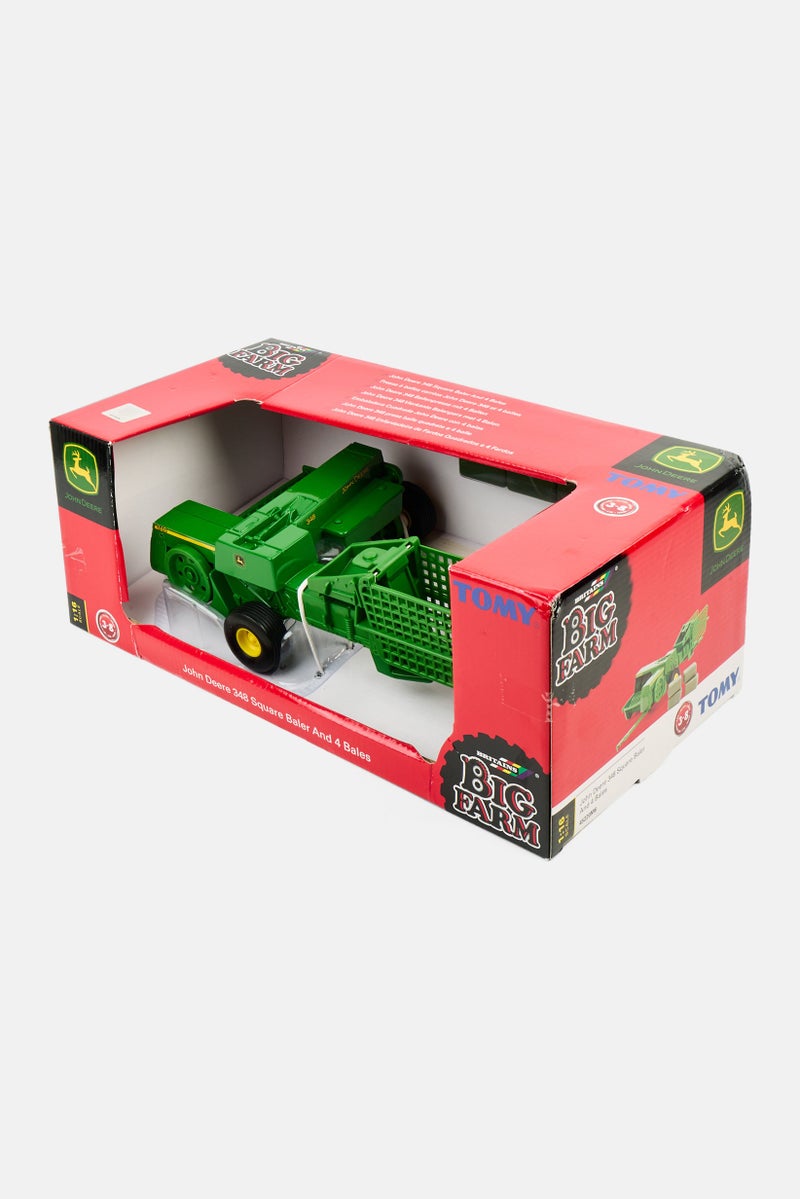 TOMY John Deere 348 1/16 Diecast Square Baler And 4 Bales Big Farm, Green  - Image 3