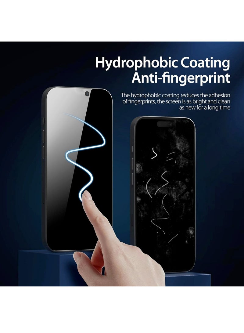 DUSALA Privacy Glass for iPhone 15 Screen Protector Anti-Spy Tempered Glass Film 9H Hardness Scratch Resistant Bubble Free Anti Spy Tempered Glass - Image 4
