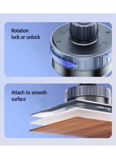 Jourvent Wireless Charging Stand - 15W Magnetic Car Mount with Suction Cup, Multi-Angle Rotation,white&black.  - Image 3