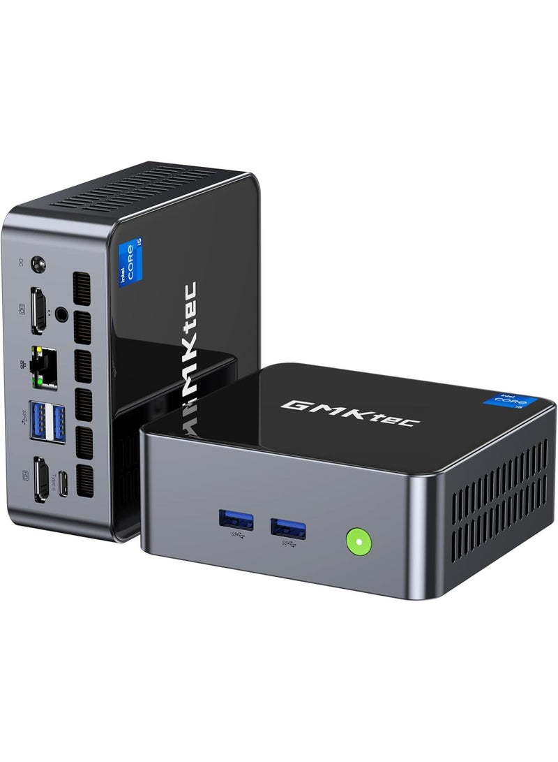GMKtec Ultracompact Mini PC Desktop NucBox M3 with Intel Core i5-12450H Processor (Turbo Up to 4.4GHz) 32GB DDR4 RAM 1TB M.2 NVMe SSD Windows 11 Pro USB 3.2 Type-C Wi-Fi 6 Bluetooth 5.2 2.5G LAN 4K Triple Display Compact Computer NucBox M3 - Image 1