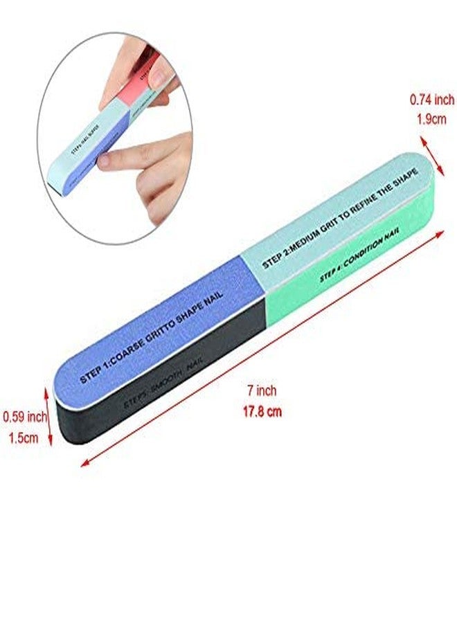 Calitate24 Nail Buffers and Filers Block Nail Care Kit Professional Manicure Pedicure Tool, 7-1 Sides Block Nail Buffer Nail Shaper Bar Nail Polishing Tool for Shiny Nails with Nail Clipper - Image 3