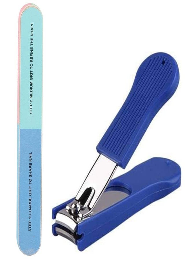 Calitate24 Nail Buffers and Filers Block Nail Care Kit Professional Manicure Pedicure Tool, 7-1 Sides Block Nail Buffer Nail Shaper Bar Nail Polishing Tool for Shiny Nails with Nail Clipper - Image 1