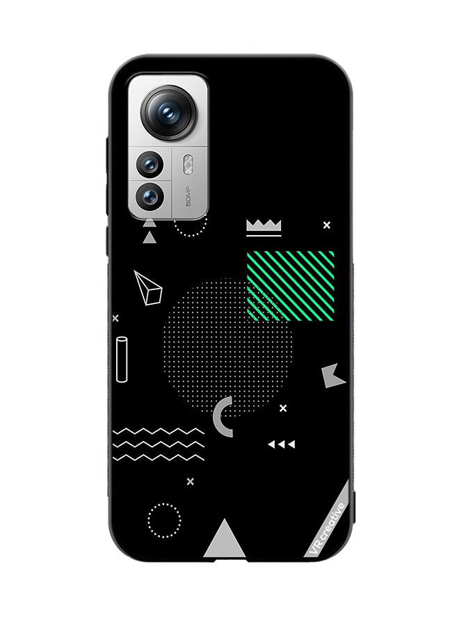 VR CREATIVE Protective Case Cover For Xiaomi 12X Geomatric Designs Design Multicolour - Image 1