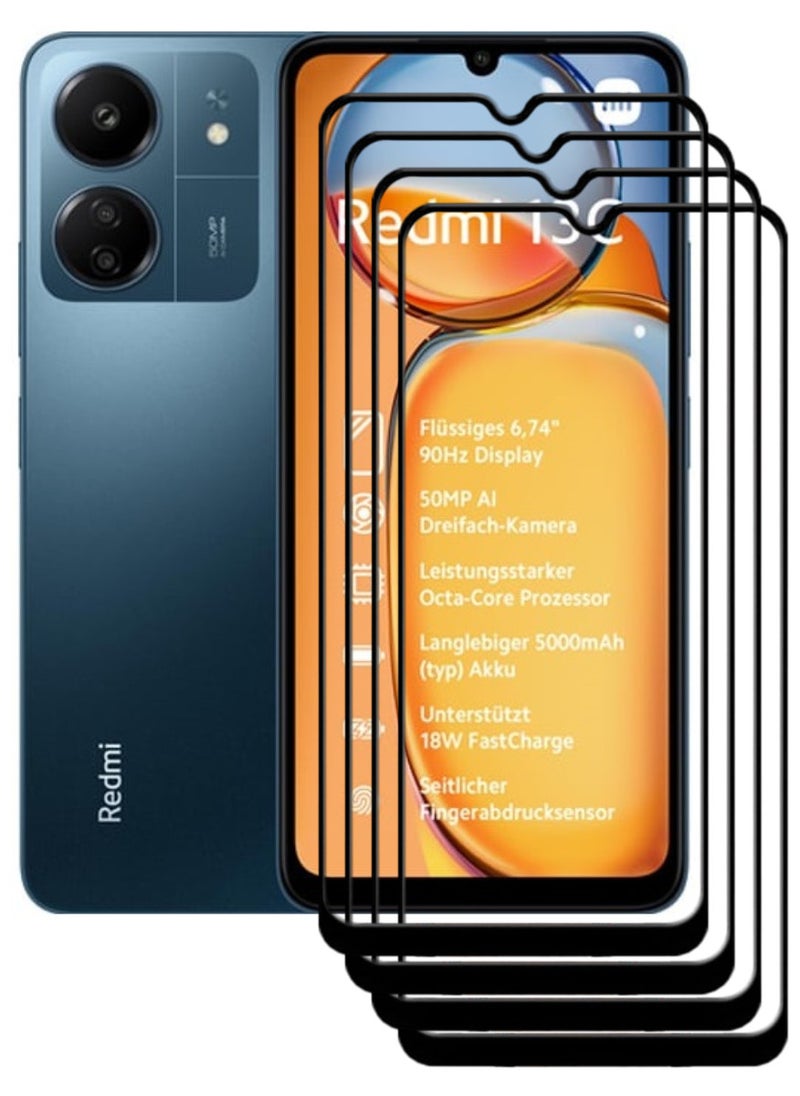 أكاليكس 4 قطع، حماية شاشة،  لهاتف شاومي ريدمي 13C  ، جودة ممتازة. - Image 1